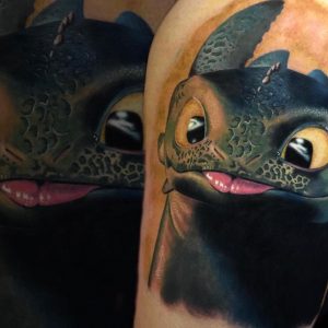 Tetování ve stylu realistic. Motiv zvířata. Střední kérka.