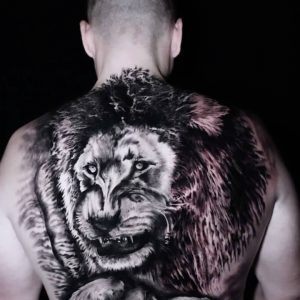 Tetování ve stylu realistic. Motiv zvířata. Velká kérka. Tetoval Jan Kobler.