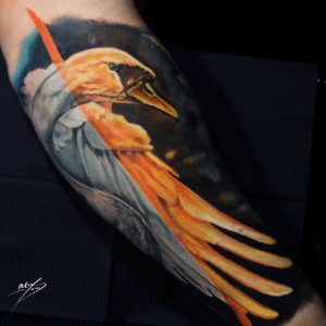 Tetování ve stylu realistic. Motiv zvířata. Střední kérka.