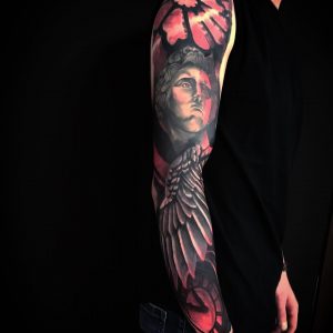 Tetování ve stylu realistic. Motiv lidé. Velká kérka.