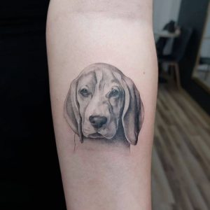 Tetování ve stylu realistic. Motiv zvířata. Malá kérka. Tetovala Kristýna Pražáková.