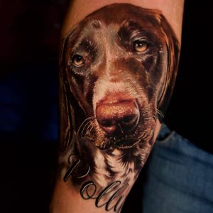 Tetování ve stylu realistic. Motiv zvířata. Malá kérka. Tetoval Furucz Misi.