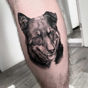 Tetování ve stylu black and grey, realistic. Motiv zvířata. Malá kérka. Tetovala Nikol Menšíková.
