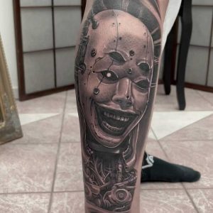 Tetování ve stylu realistic. Motiv fantasy. Střední kérka. Tetoval Judas Tattoo.